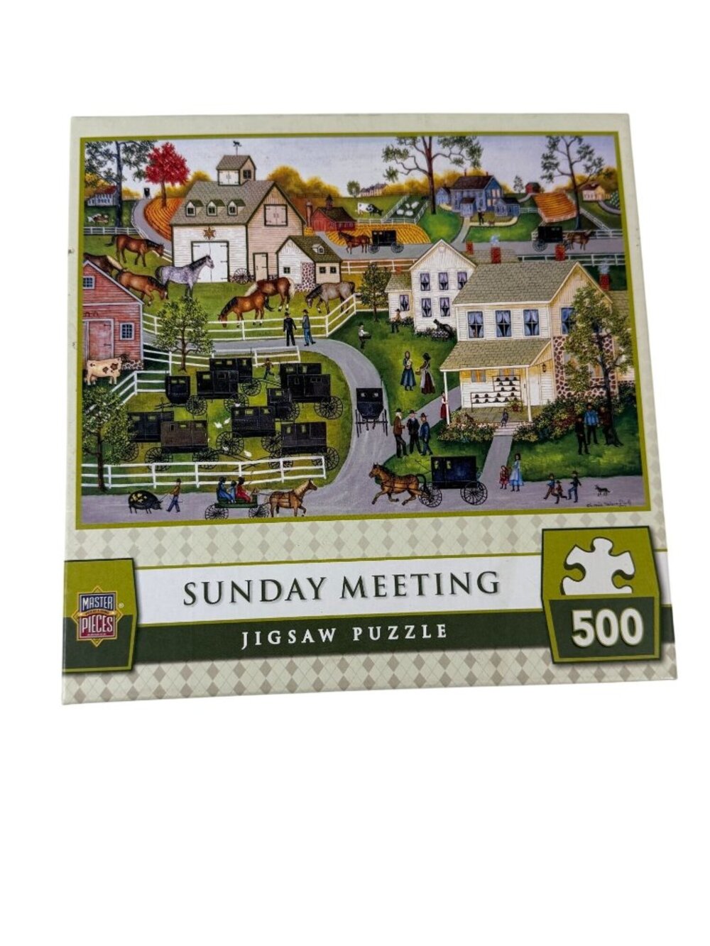 Sunday Meeting 500-Piece Jigsaw Puzzle MasterPieces Linda Nelson Stocks Sealed